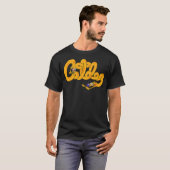 Cat Dog Cursive Nickelodeon Tシャツ (正面フル)