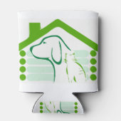 Cat Dog Green House Roof Rough 缶クーラー (裏面)
