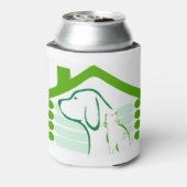 Cat Dog Green House Roof Rough 缶クーラー (缶裏面)