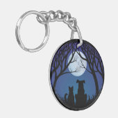 Cat & Dog Keychain Friends最高ののカスタムキーホルダー キーホルダー (正面左)