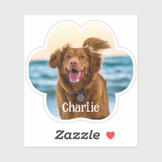 Cat Dog Paw Photo Custom Cut Vinyl Sticker シール (シート)