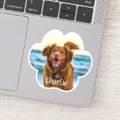 Cat Dog Paw Photo Custom Cut Vinyl Sticker シール