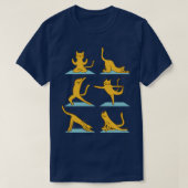 Cat Doing Multiple Yoga Positions Cats Lovers Tシャツ (デザイン正面)