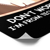 Cat Don't Worry I'm From Tech Suprt For Men Women  ポスター (角)