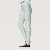 Cat Doodle Leggings – Sage Green レギンス (左)
