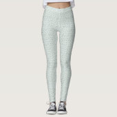 Cat Doodle Leggings – Sage Green レギンス (正面)