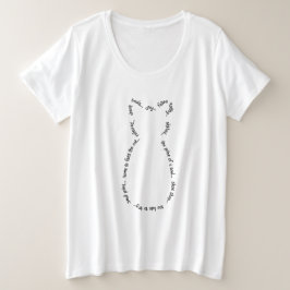 Cat Drable PlusサイズTシャツ(ブラック文字) プラスサイズTシャツ