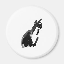 Cat Drawing Ink Brush Wash Art マグネット