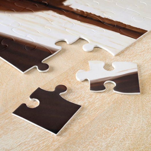 Cat drinking coffee from a cup ジグソーパズル (側面)