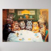 Cat Drinking Party Poster ポスター (正面)