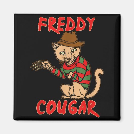 Cat _ Dy Cougar -funny Halloween For Men Women Kid マグネット (正面)