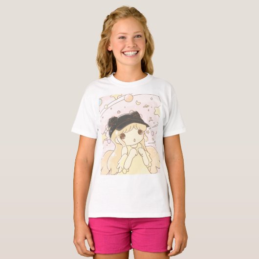 Cat-eared angel T-shirt basic Tシャツ (正面フル)