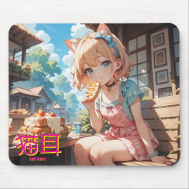 cat ears girl マウスパッド