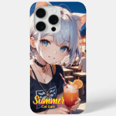 cat ears summer  Girl iPhone / iPad ケース Case-Mate iPhoneケース (裏面)