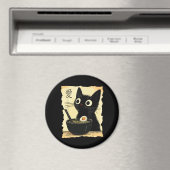 Cat eating ramen  マグネット (インサイチュ (食洗機))