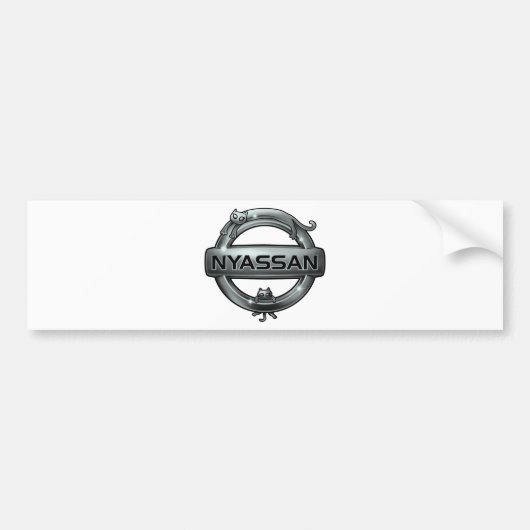 cat emblem 2 バンパーステッカー (正面)