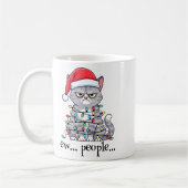 Cat Ew People Adult Humor Mens Womens Introvert An コーヒーマグカップ (左)