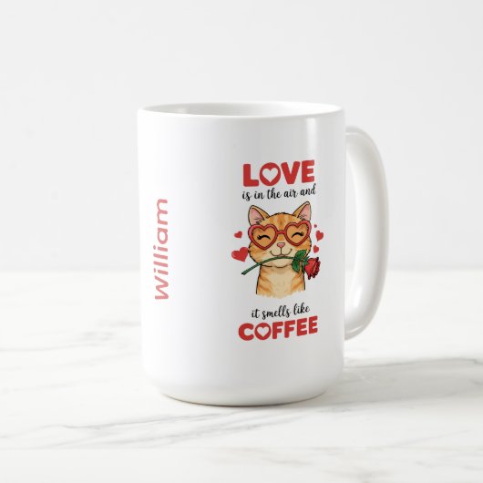 Cat Express Your Love Mug コーヒーマグカップ (正面右)