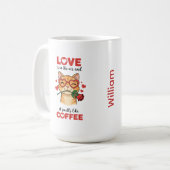 Cat Express Your Love Mug コーヒーマグカップ (正面左)