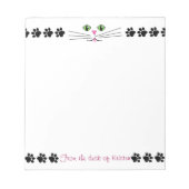 Cat EyesとPawは5.5" x 6"メモ帳を印刷 ノートパッド (正面)