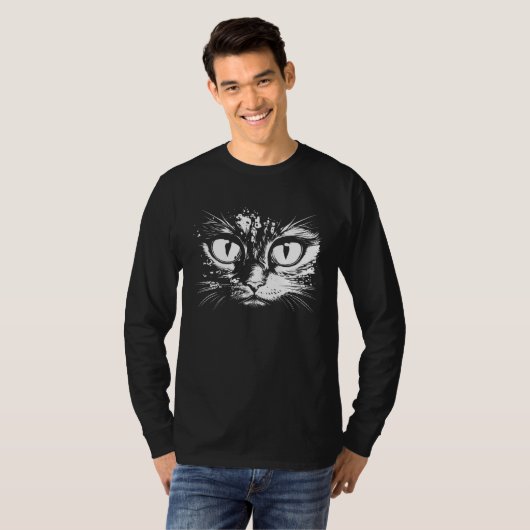 Cat Eyes Face Costume Mom Lady Tシャツ (正面フル)