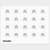 Cat-Face ラウンドシール (シート)