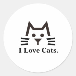 Cat-Face ラウンドシール
