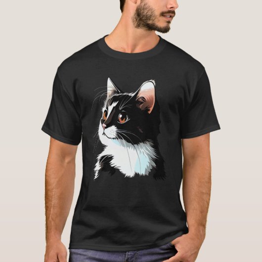 Cat Face  Cat Tシャツ (正面)