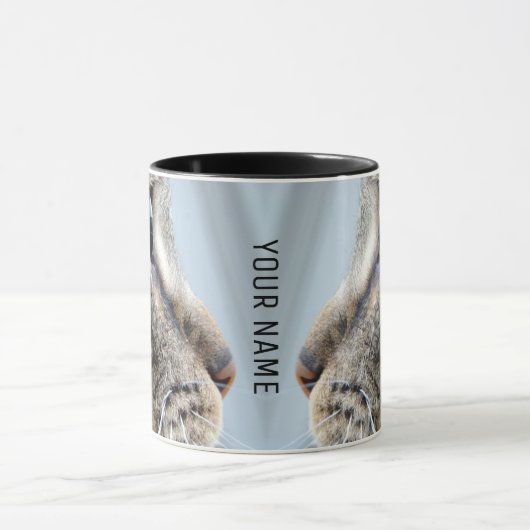 Cat Face Profile Picture Photo マグカップ (中央)