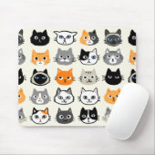 Cat Faces | Cute, Funny and Annoyed Cats マウスパッド (マウス)