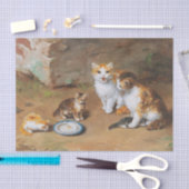 Cat Family by Alfred-Arthur Brunel de Neuville 薄葉紙 (クラフト)