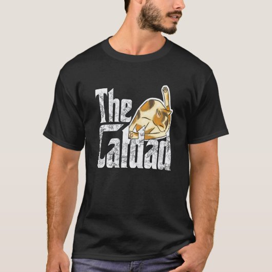 Cat Father The Catfather Crazy Cat Dad Papa Tシャツ (正面)