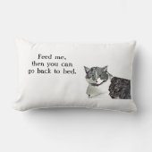Cat- Feed me, then you can go back to bed. ランバークッション (正面)