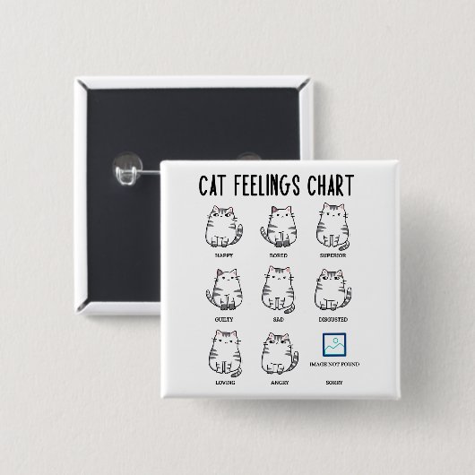 Cat Feelings Chart 缶バッジ (正面&裏面)