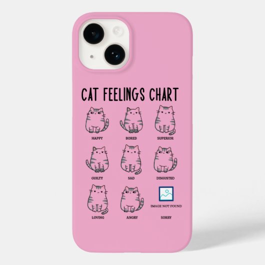 Cat Feelings Chart Case-Mate iPhoneケース (裏面)