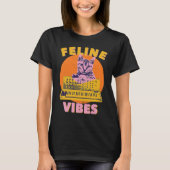 Cat  Feline Vibes  Cat Feeling Synth Synthesizer 9 Tシャツ (正面)