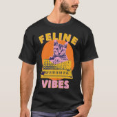Cat  Feline Vibes  Cat Feeling Synth Synthesizer 9 Tシャツ (正面)