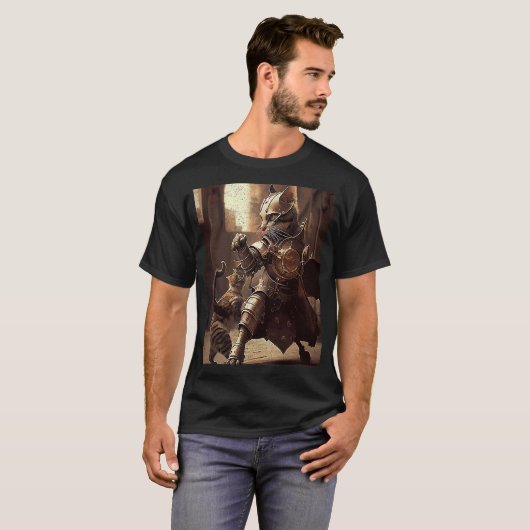 Cat Fighting Steampunk Tシャツ (正面フル)