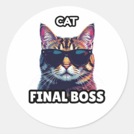 Cat Final Boss ラウンドシール