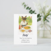 Cat Fish and Chipsパーティー（ロンドン語） ポストカード (スタンド正面)