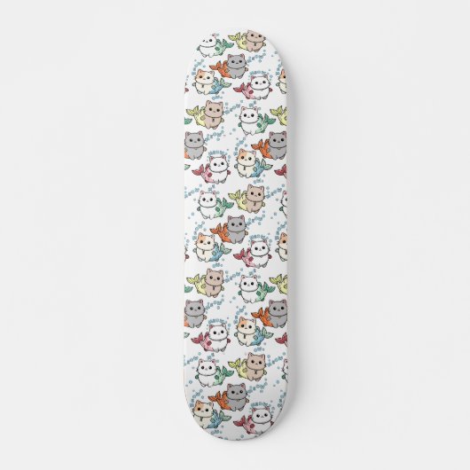 Cat Fish Illustration Skateboard スケートボード (正面)