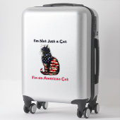 Cat Flag America シール (スーツケース)