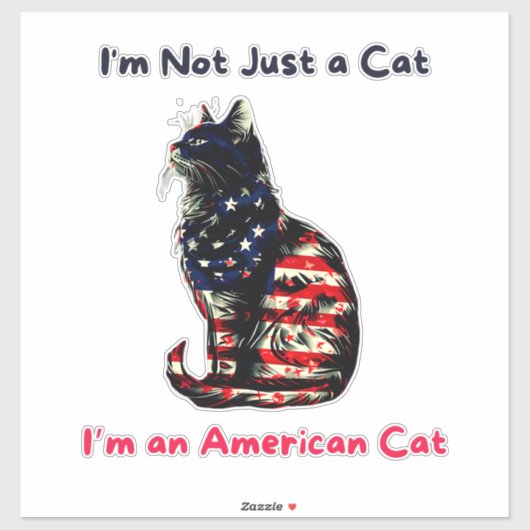 Cat Flag America シール (シート)