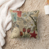 Cat Floral Collage Pattern – Cute Artistic Design クッション (ブランケット)