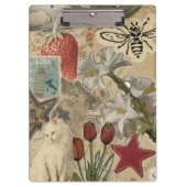 Cat Floral Collage Pattern – Cute Artistic Design クリップボード (正面)