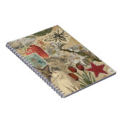 Cat Floral Collage Pattern – Cute Artistic Design ノートブック (右側)