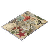 Cat Floral Collage Pattern – Cute Artistic Design ノートブック (左側)