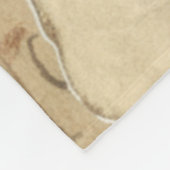 Cat Floral Collage Pattern – Cute Artistic Design フリースブランケット (角)