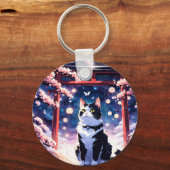 cat&flowerは世界で最も美しいもの キーホルダー (裏面)