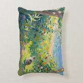 Cat Flowers And Sea アクセントクッション (正面(垂直))